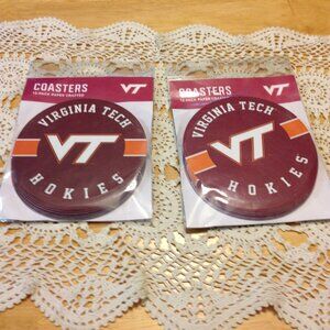 Virginia Tech Hokies paper crafted coasters bundle